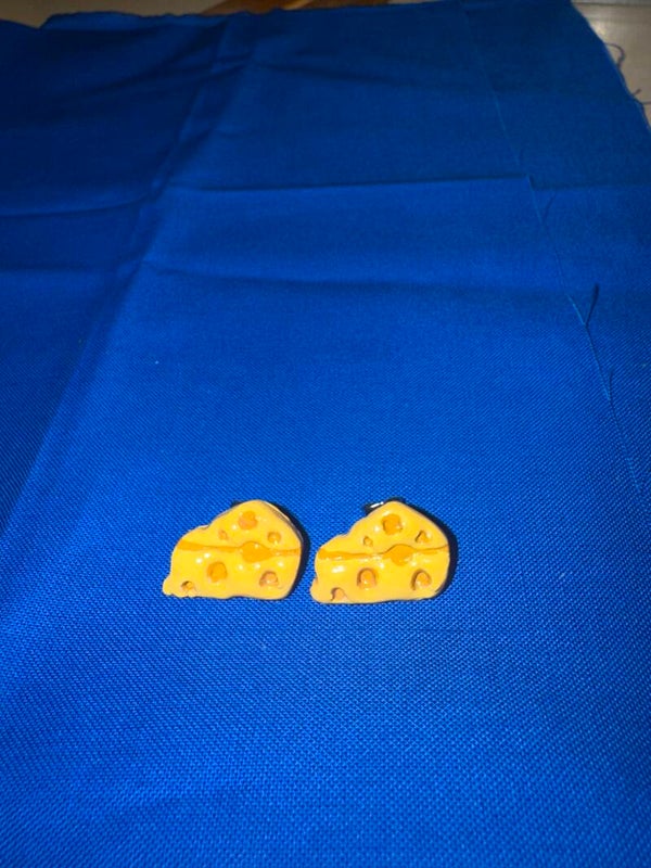 Cheese Slice Stud Earrings