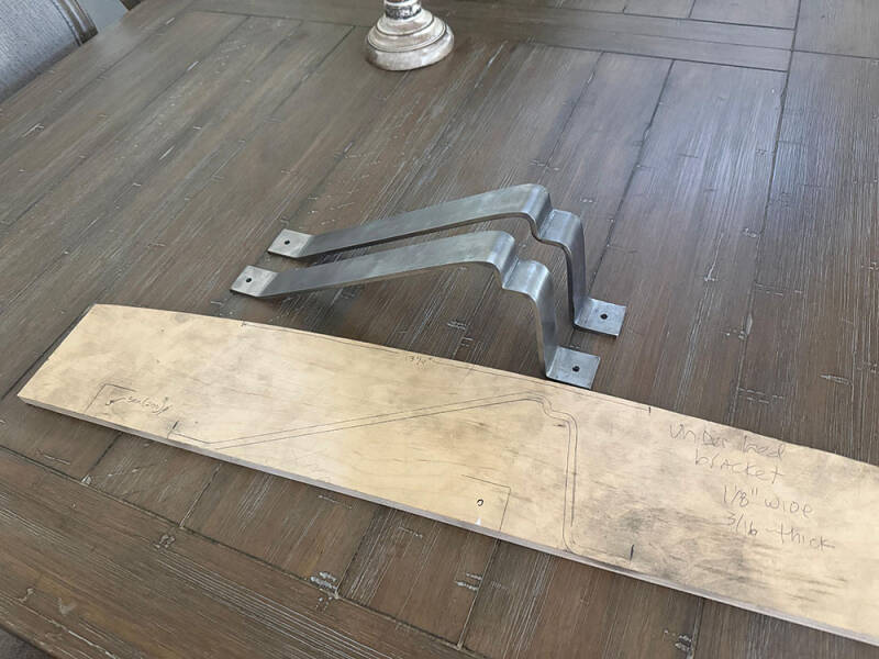 Thank you to Roy Jonas for fabricating these Z-Bed braces for the Raffle Bus 35.