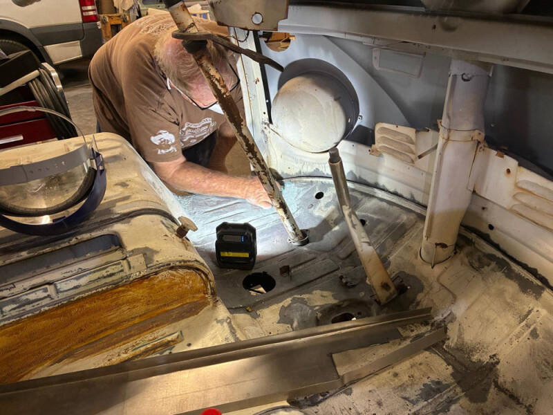 Wayne working floor patch.