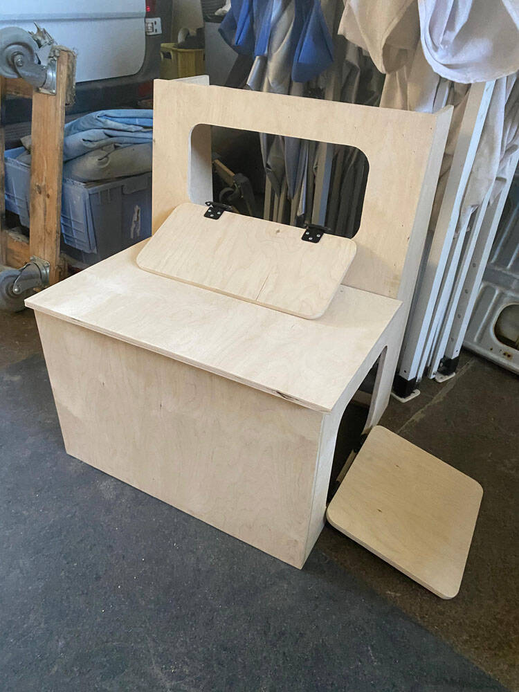 Back Hatch Door primed for Raffle Bus 35 - Arizona Bus Club