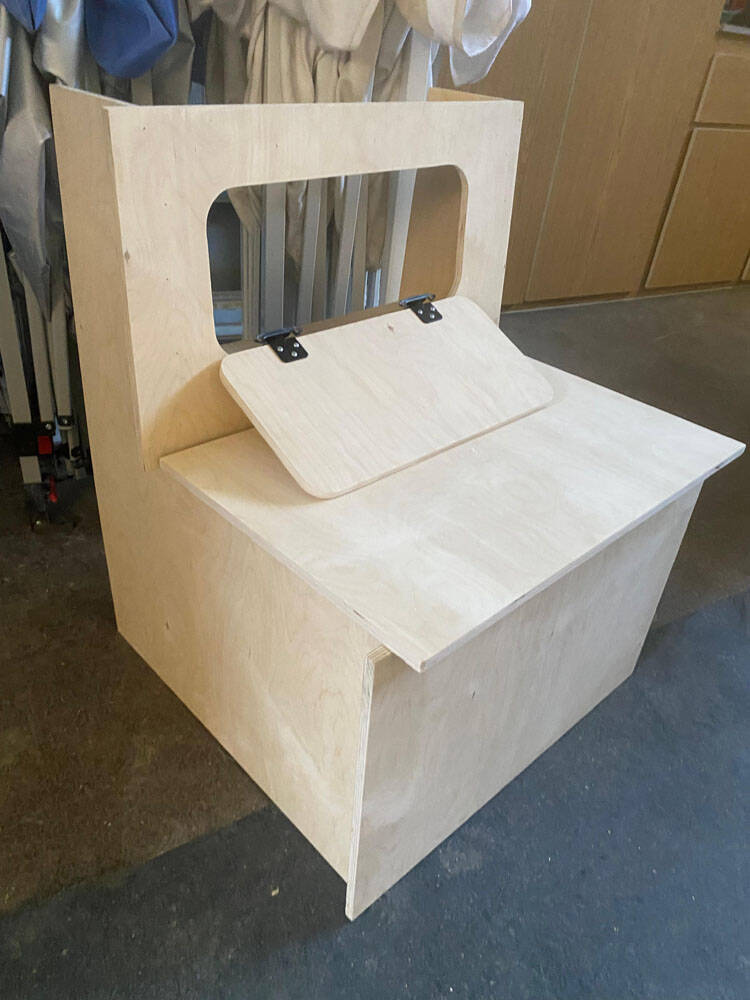 Back Hatch Door primed for Raffle Bus 35 - Arizona Bus Club