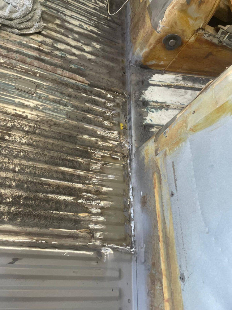David Pedroza finished the welding on the floor!