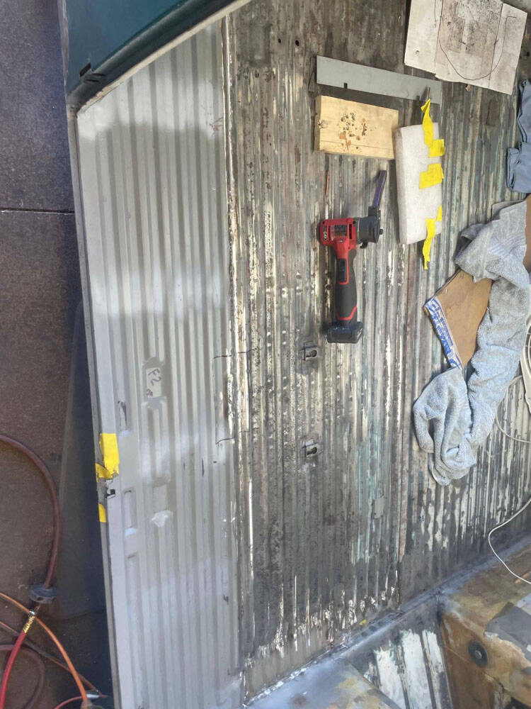 David Pedroza finished the welding on the floor!