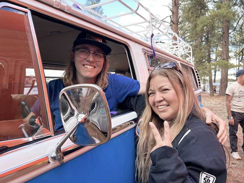 Brody Bailey is the lucky winner of this year's Raffle Bus! Picture with him is Phoebe Gonz, who sold him the winning ticket!
