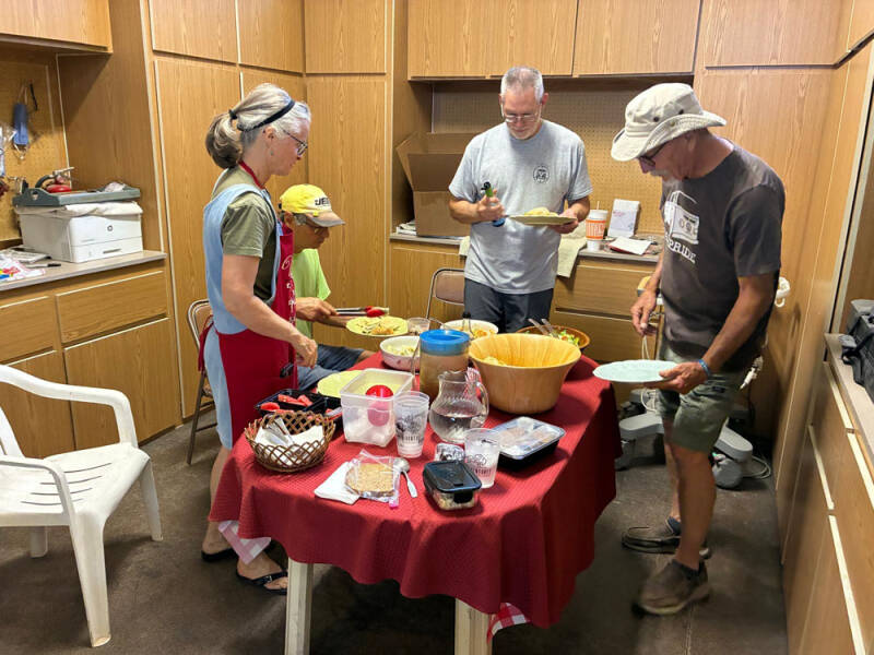 Greta served a delicious lunch as she always does. Thank you, Greta!