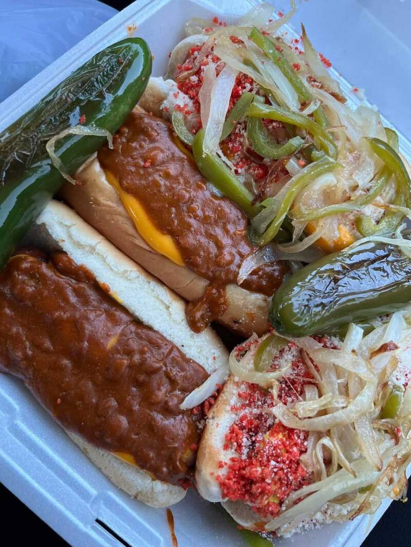 Lopez Street Dogs - Chili Cheese Dog & Lopez Street Dog