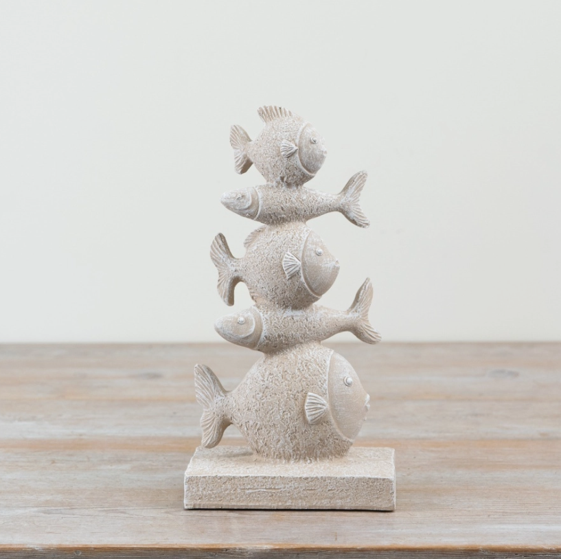 Tall Coastal Fish Ornament 26cm