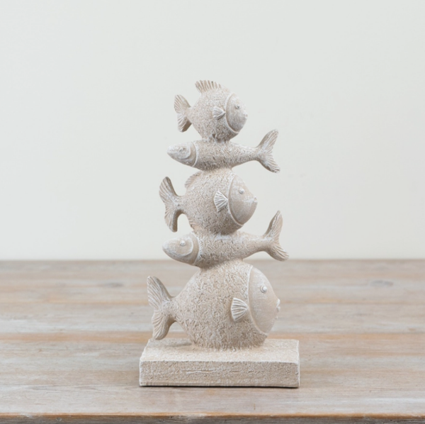Tall Coastal Fish Ornament 26cm