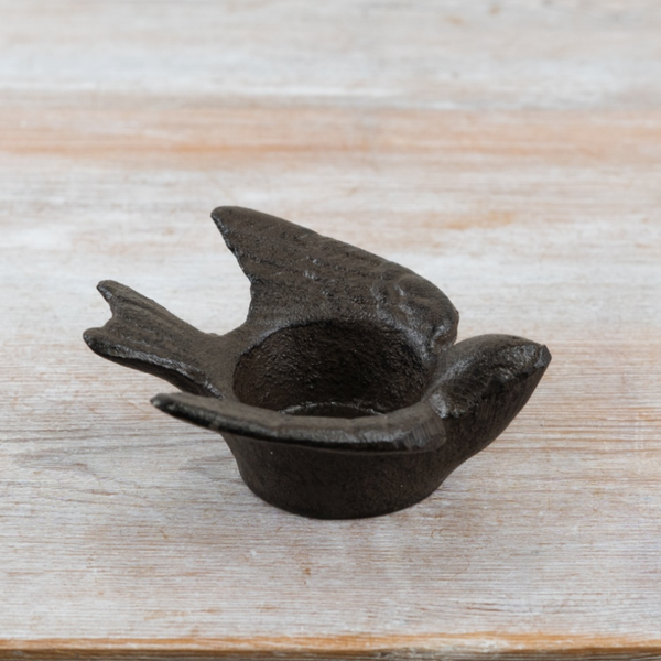Cast Iron Bird Tealight Holder 11cm