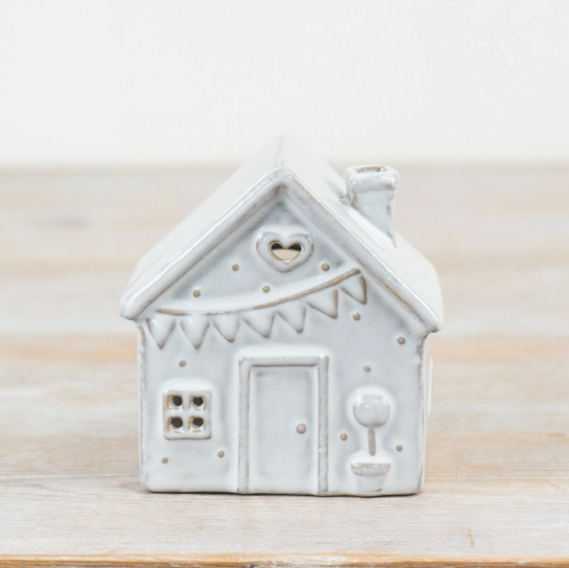 Ceramic Tea Light House 11cm