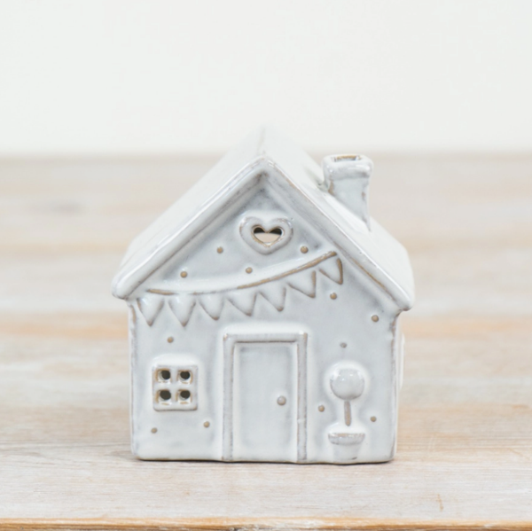 Ceramic Tea Light House 11cm
