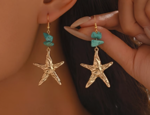 Gold Starfish Earring's