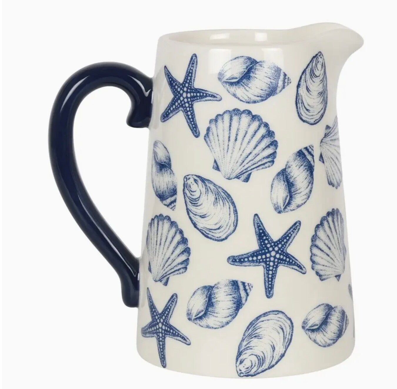 Nautical Seashell Ceramic Jug