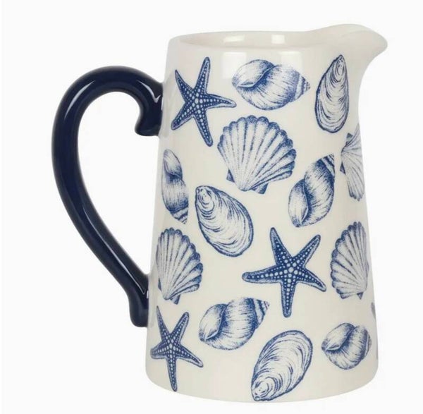 Nautical Seashell Ceramic Jug