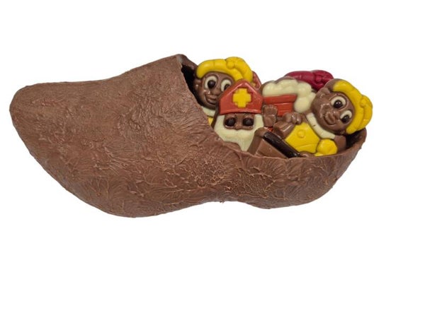 Chocolade klomp met figuurtjes