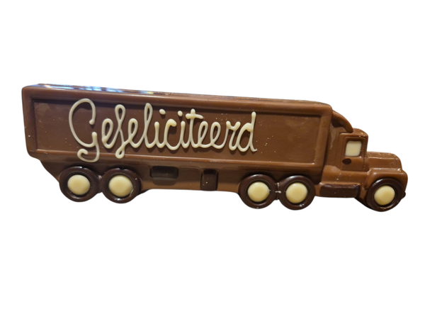 Vrachtwagen in chocolade