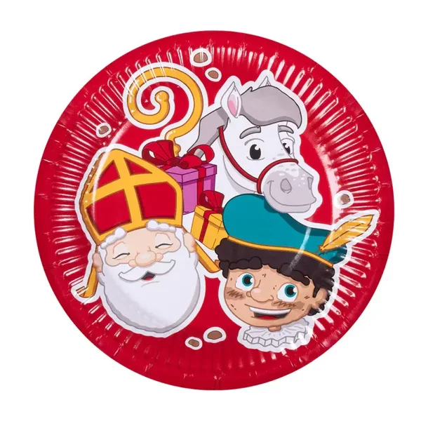 Set 10 papieren bordjes Sinterklaas