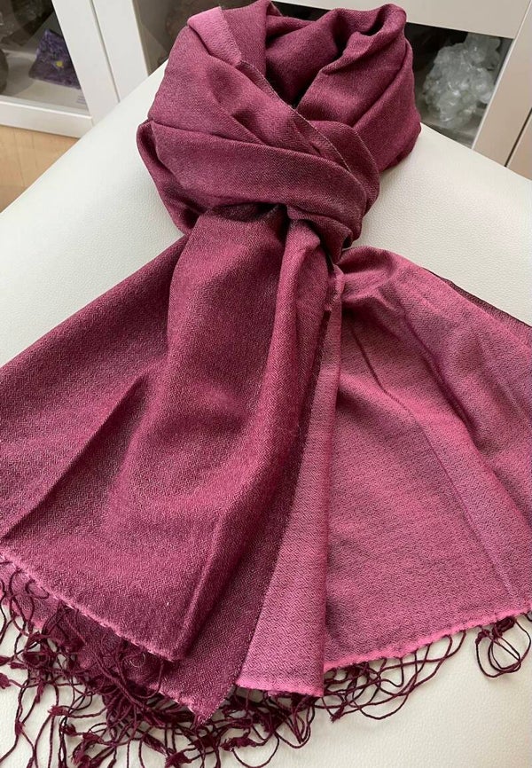 Wollen shawl maroon