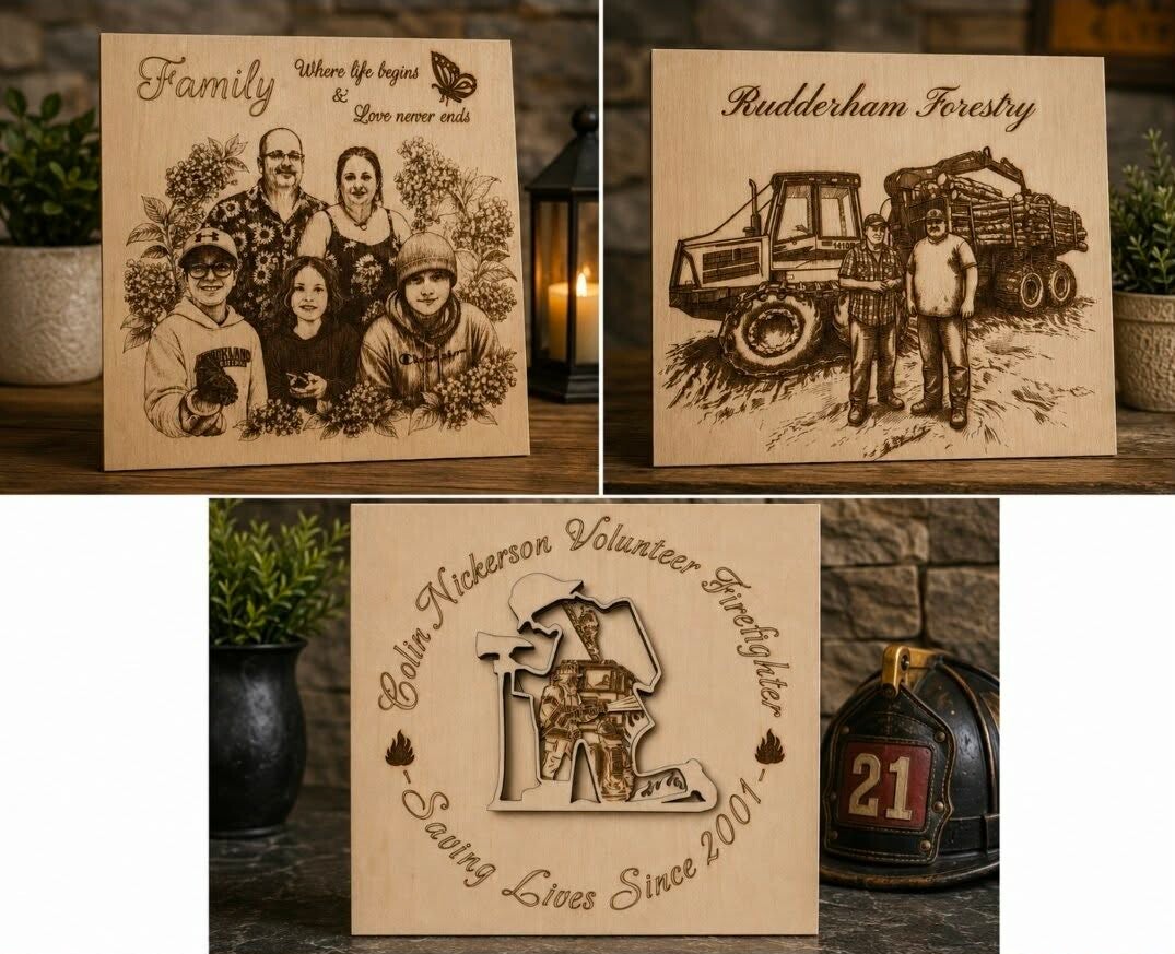 Customized Photo Engraving on Wood