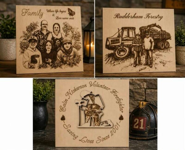Customized Photo Engraving on Wood