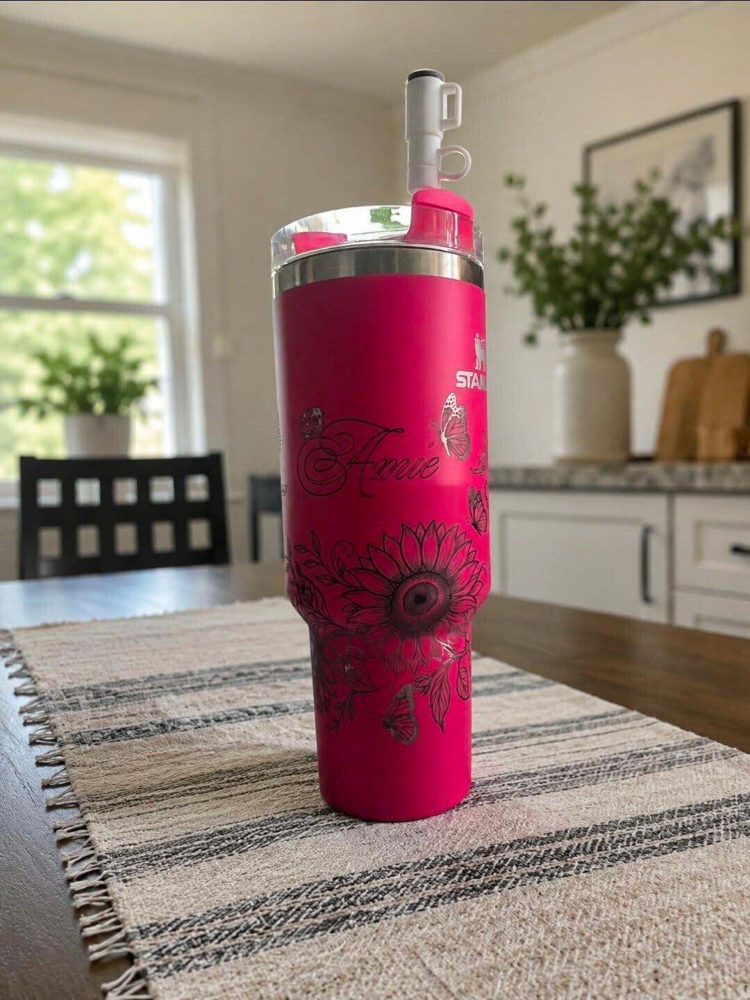 Customized sunflower tumbler 40 oz