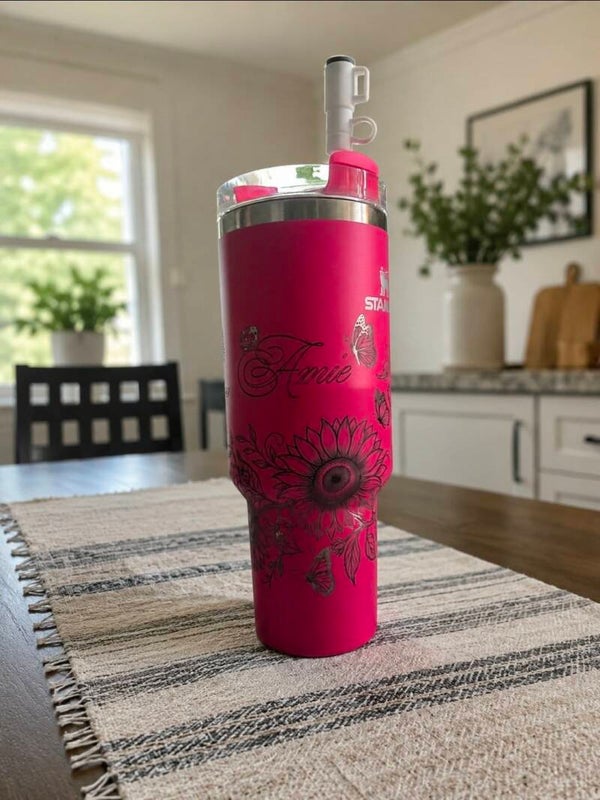 Customized sunflower tumbler 40 oz