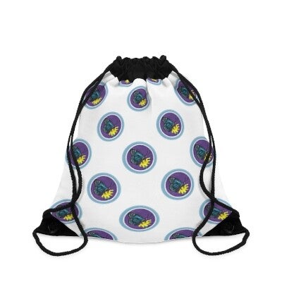 Blue Beauty Drawstring Bag