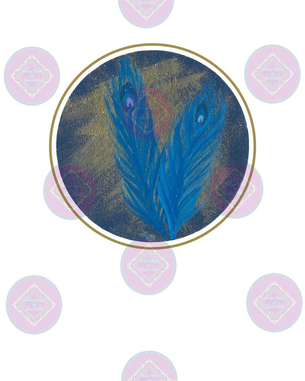 Fathers One (Blue, Gold, print of original artwork)