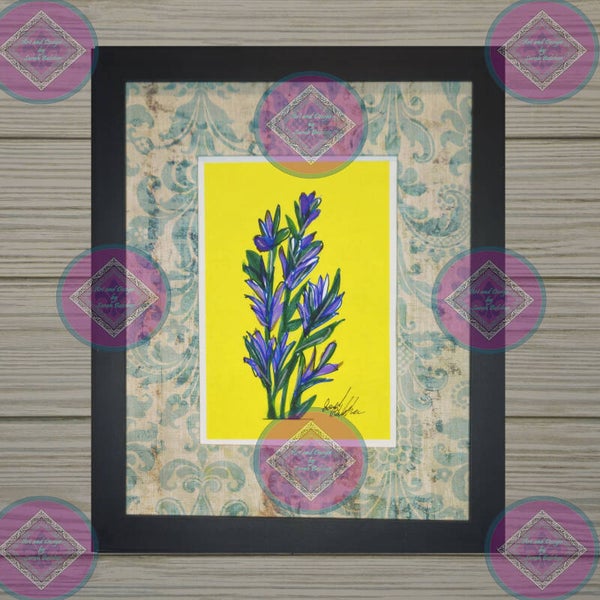 "Sun & Water" (Lavender in Yellow)