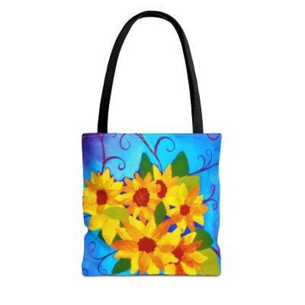 Vibrant Floral Tote Bag