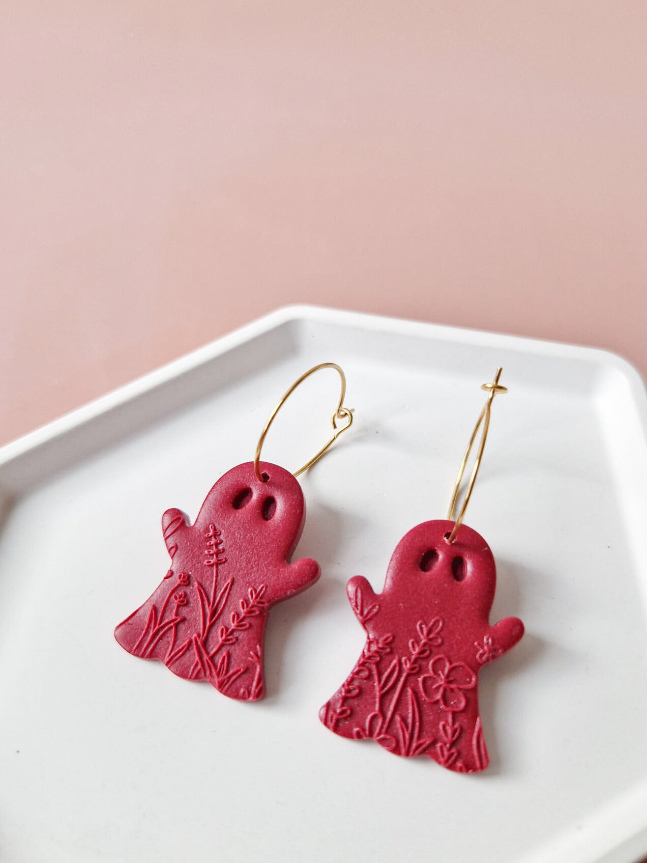 Halloween bloemen spookjes oorbellen
