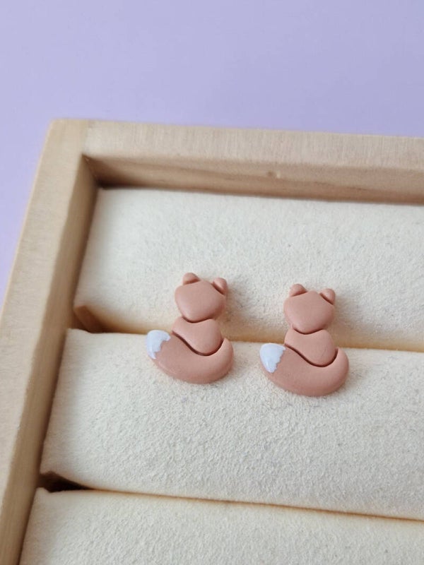 Vosjes (kinder) studs oorbellen