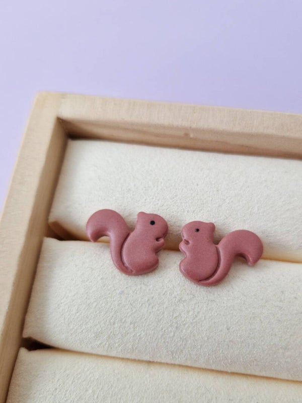 Eekhoorntjes (kinder) studs oorbellen