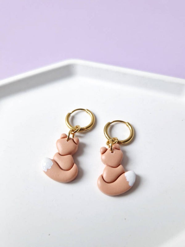 Vosjes hangertjes/bedels voor aan (kinder) oorbellen