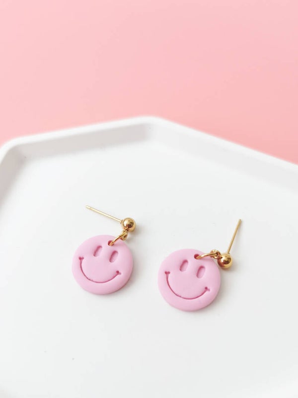 Smiley hanger oorbellen