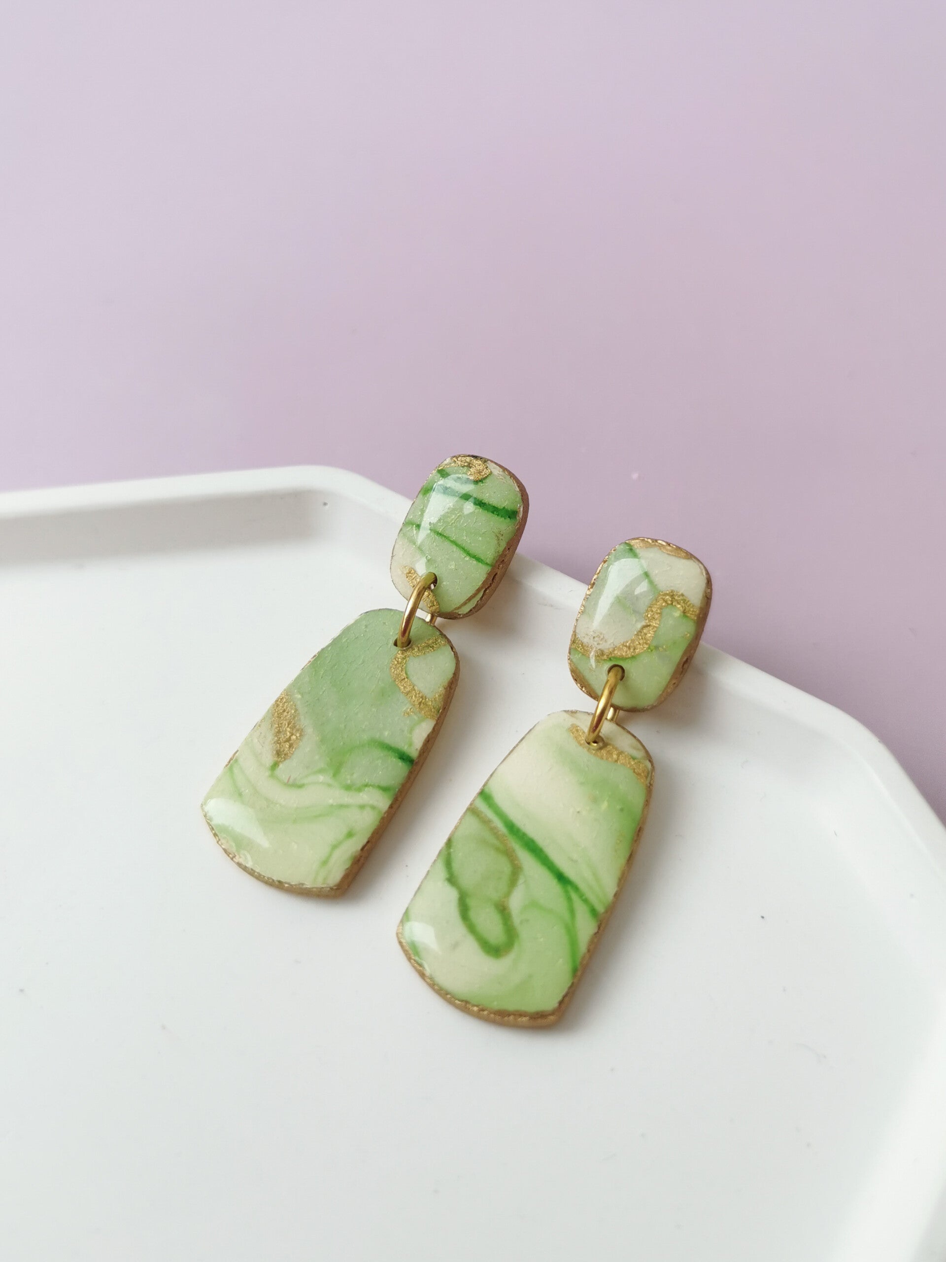 Inkt collectie raw beauty oorbellen