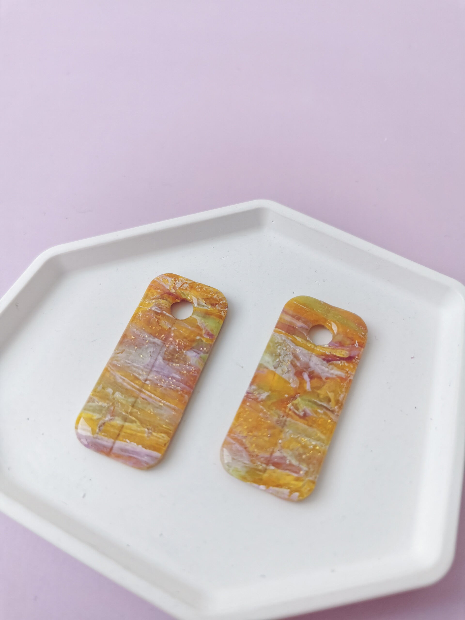 Translucent rechthoek bedels