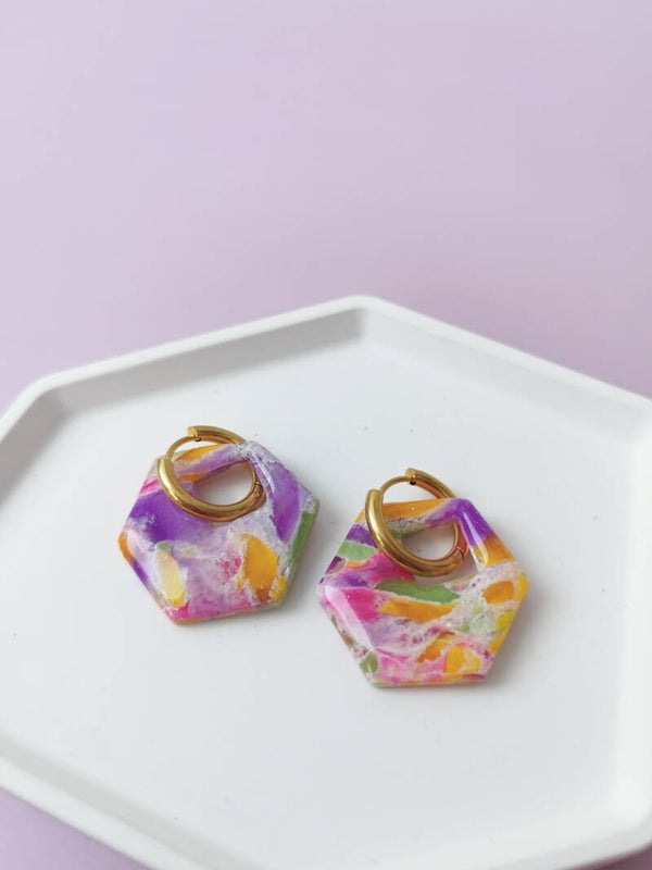 Translucent zeshoekige bedels