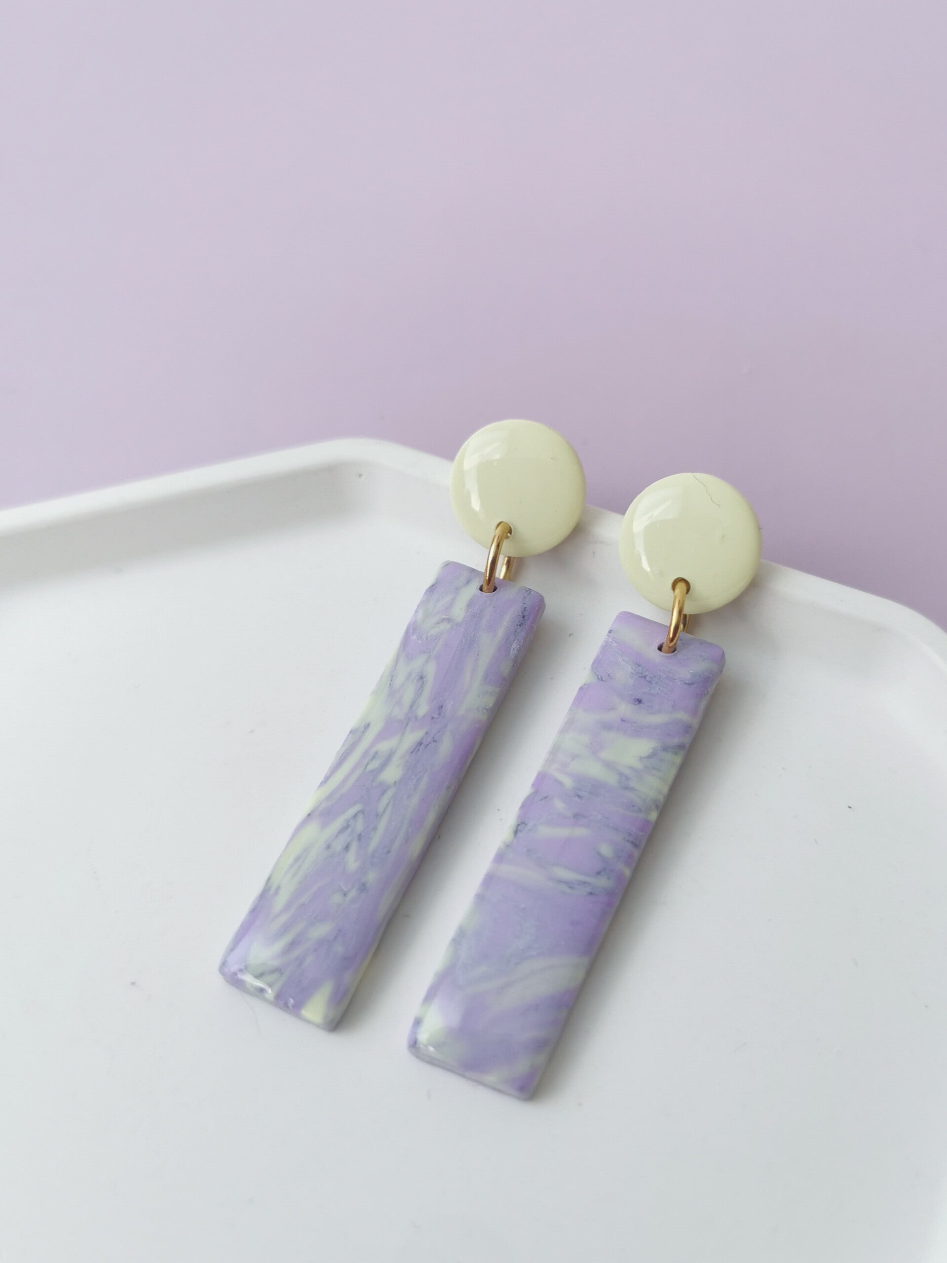 Rechthoekige lente oorbellen