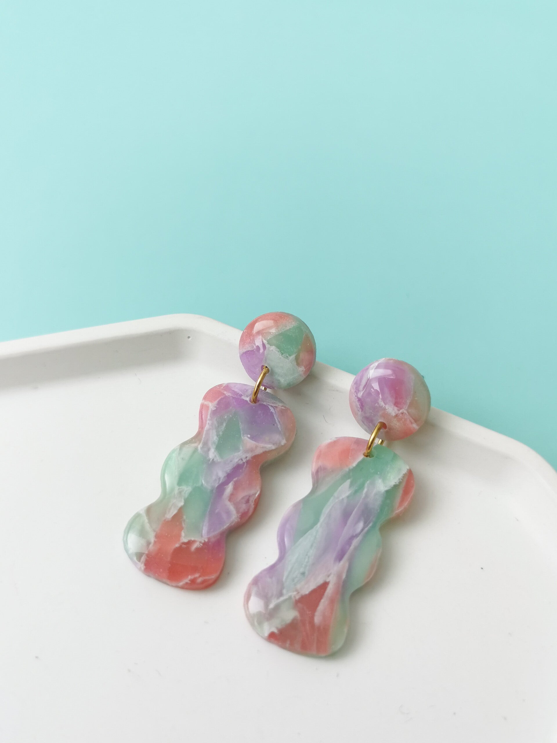 Lente golf oorbellen