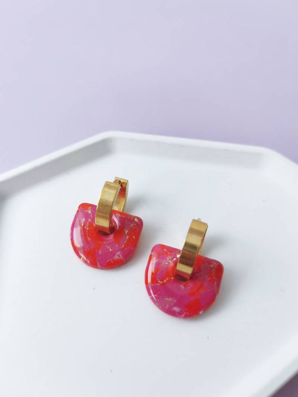 Rood/roze boog bedels