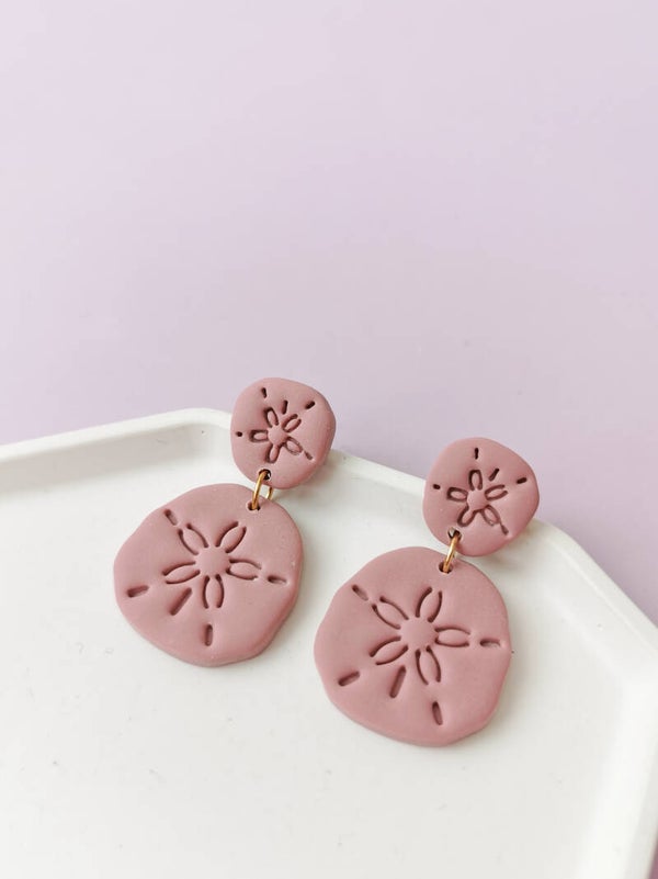 Sand dollar oorbellen