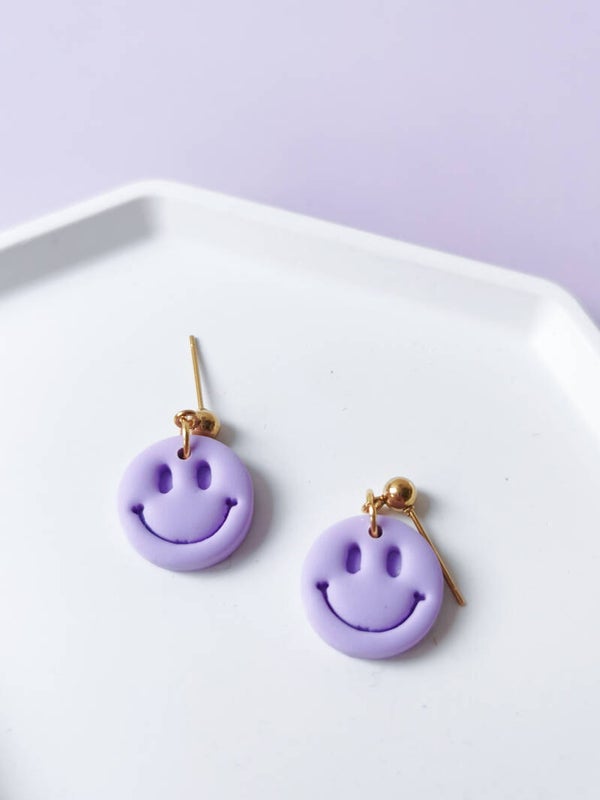 Smiley hanger oorbellen