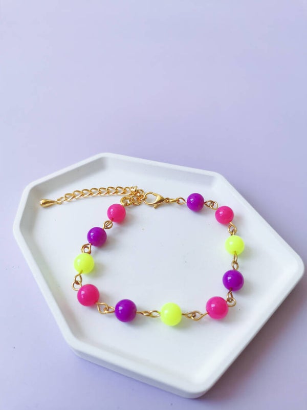 Neon kralen armband