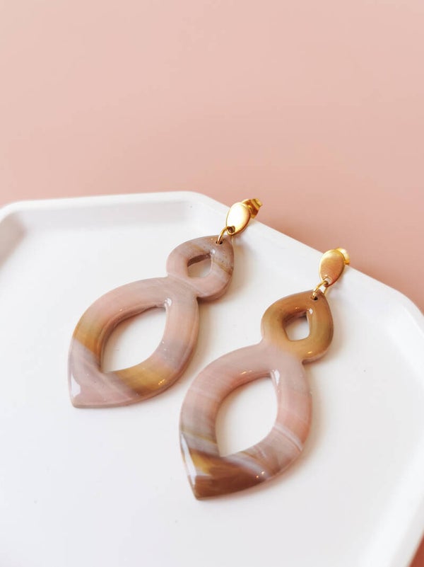 Earth tones oorbellen