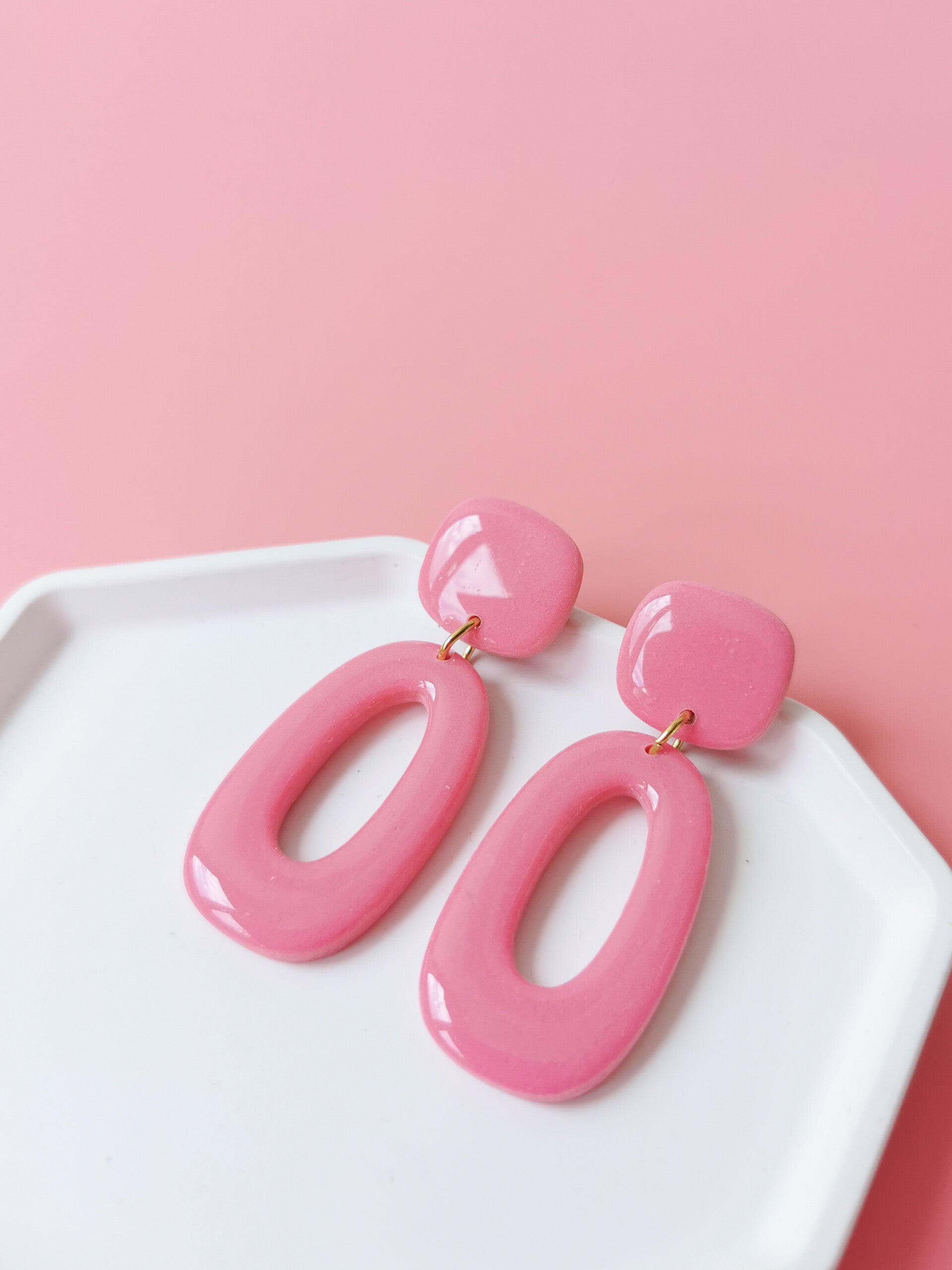 Solid Pink oorbellen (FZC)