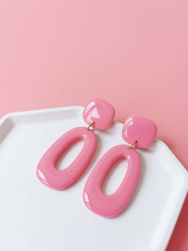 Solid Pink oorbellen (FZC)