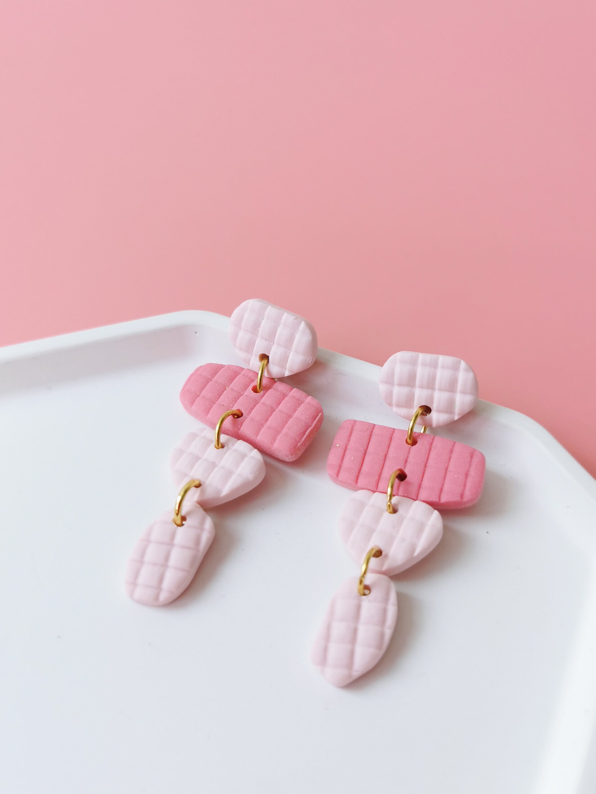 Pink stones oorbellen (FZC)