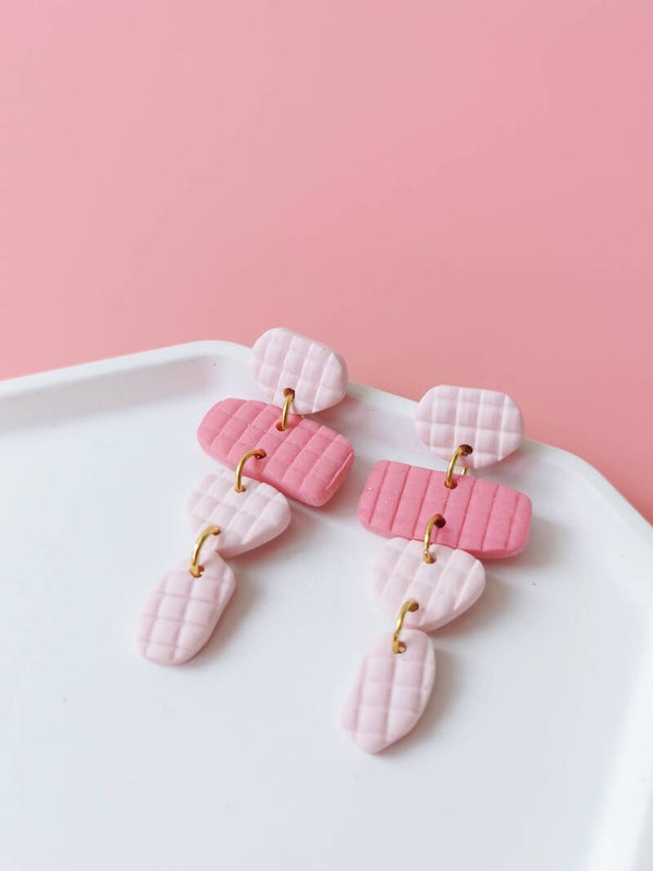 Pink stones oorbellen (FZC)