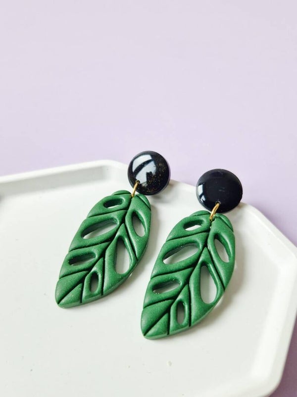 Groene botanische oorbellen (WBC)